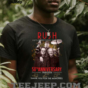 Rush Fifty Something Tour 2025 Celebrating 58th Anniversary Since 1968 T Shirt