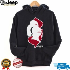 Rutgers Scarlet Knights Merch Red Knight Outline Core Shirt