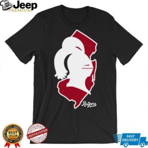 Rutgers Scarlet Knights Merch Red Knight Outline Core Shirt
