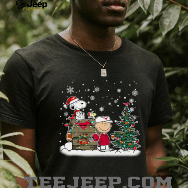 SMU Mustangs Snoopy Charlie Brown Christmas Holiday T Shirt