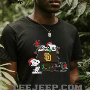 San Diego Padres Christmas Snoopy Doghouse T Shirt