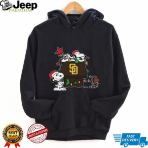 San Diego Padres Christmas Snoopy Doghouse T Shirt