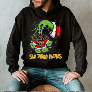 San Diego Padres Custom Name Grinch Holiday Lights Shirt – Personalized MLB Baseball Fan Christmas Tee