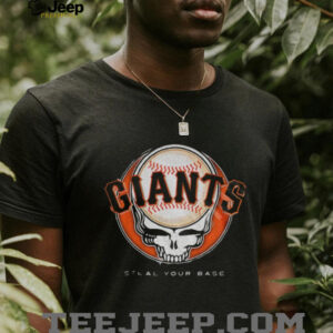 San Francisco Giants Steal Your Base Grateful Dead skull MLB shirt