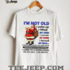 Minion careful I’ve got wisdom sarcasm and bad knees shirt