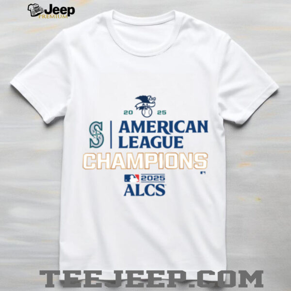 Seattle Mariners Fanatics 2025 American League Champions Locker Room T Shirt