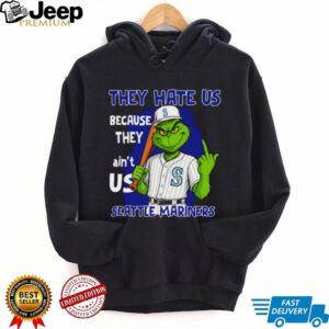 Seattle Mariners Grinch T Shirt They Hate Us Because They Ain’t Us Funny Christmas Tee