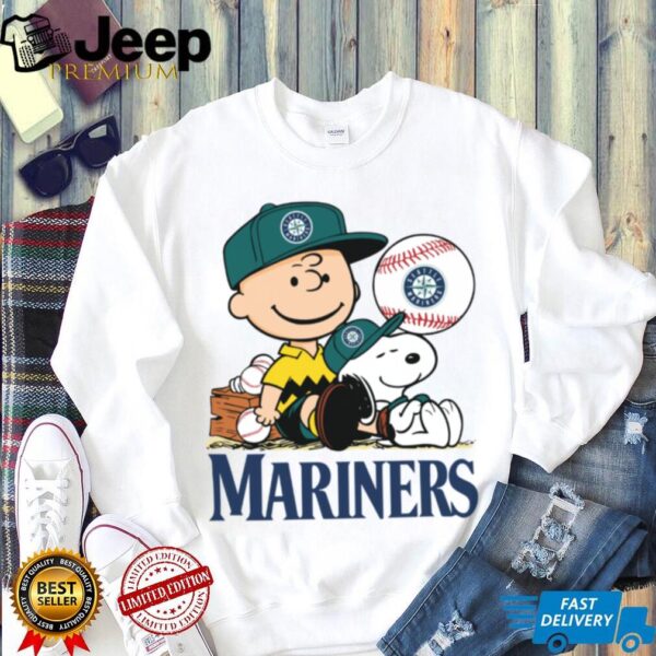 Seattle Mariners Snoopy Charlie Brown Peanuts T Shirt