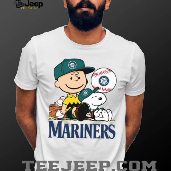 Seattle Mariners Snoopy Charlie Brown Peanuts T Shirt