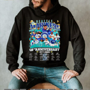 Seattle Mariners baseball 48th Anniversary 1977 2025 Team signature shirt