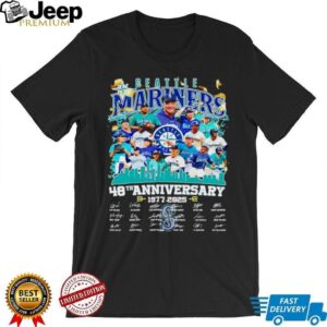 Seattle Mariners baseball 48th Anniversary 1977 2025 Team signature shirt