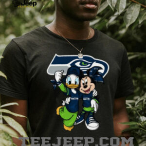 Seattle Seahawks Mickey Mouse and Donald Duck T Shirt