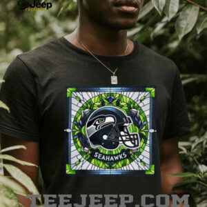 Seattle Seahawks Stained Glass Helmet T Shirt