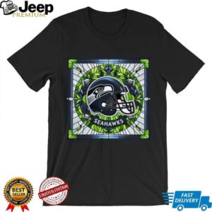 Seattle Seahawks Stained Glass Helmet T Shirt