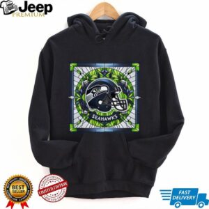 Seattle Seahawks Stained Glass Helmet T Shirt