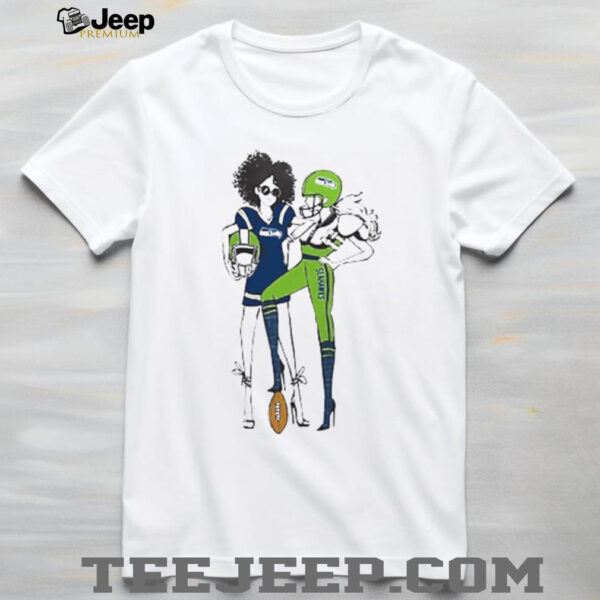 Seattle Seahawks Womens Grey Football GirlsShirt