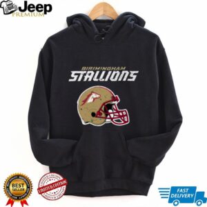 Shop USFL Birmingham Stallions Vintage Helmet T Shirt