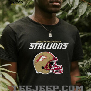 Shop USFL Birmingham Stallions Vintage Helmet T Shirt