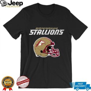 Shop USFL Birmingham Stallions Vintage Helmet T Shirt