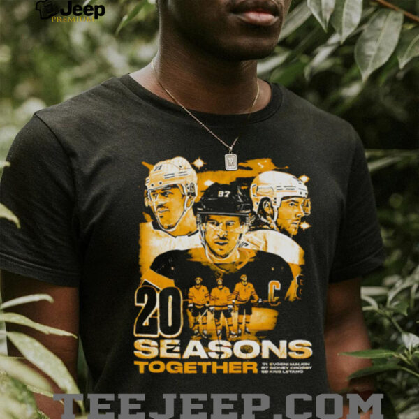 Sidney Crosby Kris Letang and Evgeni Malkin Pittsburgh Penguins 20 Seasons Together shirt