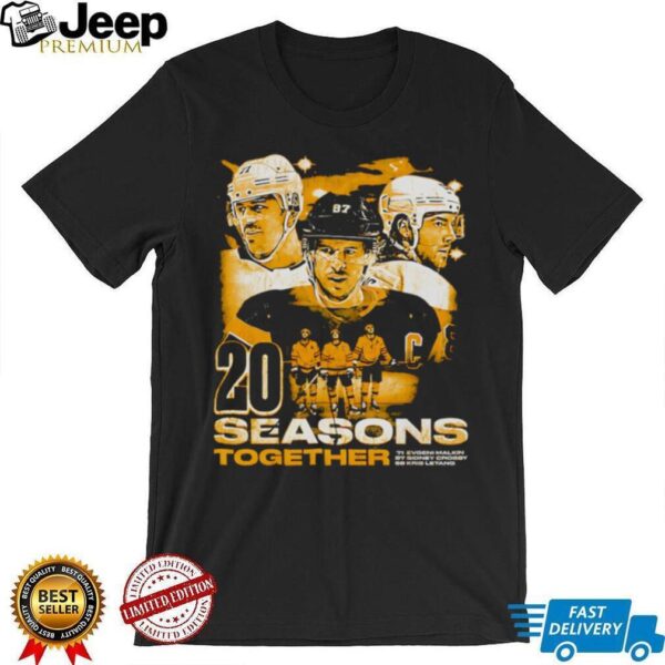Sidney Crosby Kris Letang and Evgeni Malkin Pittsburgh Penguins 20 Seasons Together shirt