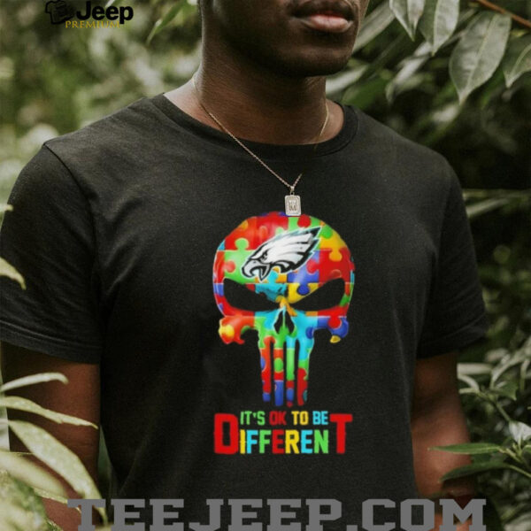 Skull Philadelphia Eagles it’s ok to be different shirt