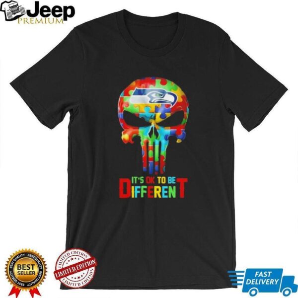 Skull Seattle Seahawks it’s ok to be different shirt