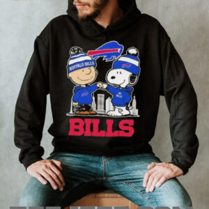 Snoopy And Charlie Brown Buffalo Bills Football Skyline Cartoon Mashup T Shirt
