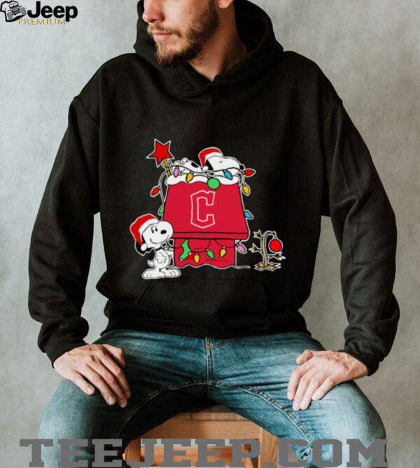 Snoopy Cleveland Guardians Holiday Shirt Christmas 2025 Baseball Fan Tee