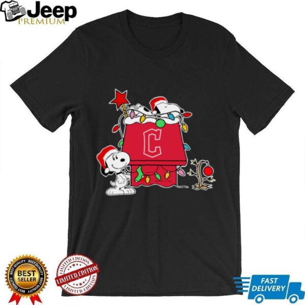 Snoopy Cleveland Guardians Holiday Shirt Christmas 2025 Baseball Fan Tee