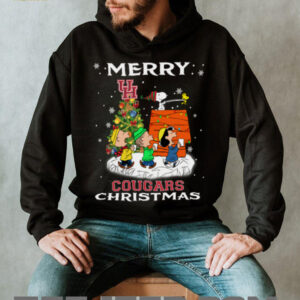 Snoopy Houston Cougars Christmas Shirt Funny Holiday Football T Shirt