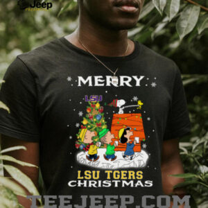 Snoopy LSU Tigers Christmas Shirt Funny Holiday Football T Shirt