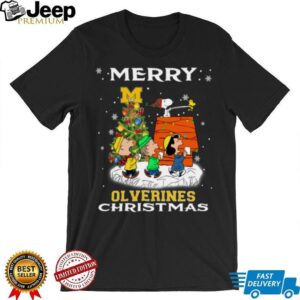 Snoopy Michigan Wolverines Christmas Shirt Funny Holiday Football T Shirt
