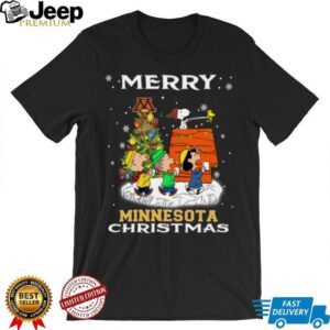Snoopy Minnesota Golden Gophers Christmas Shirt Funny Holiday Football T Shirt