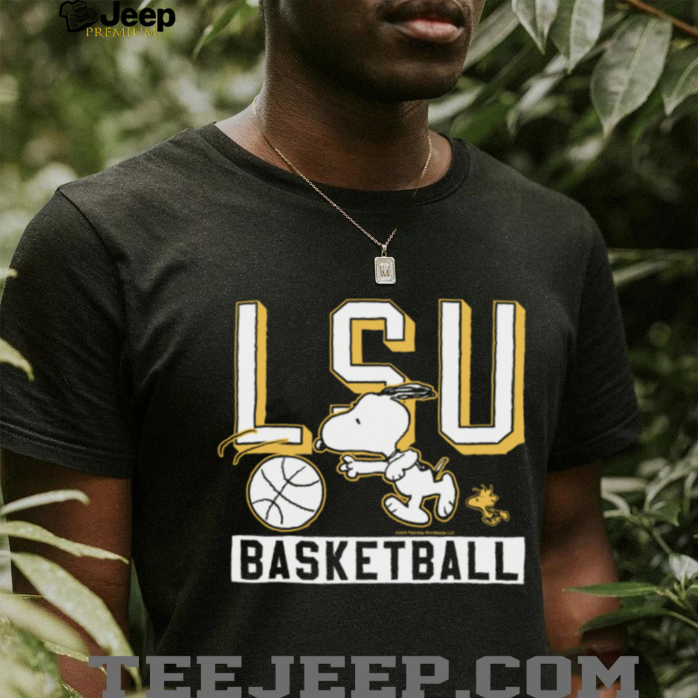 Snoopy Peanuts x LSU Basketball Tee Streaker Sports Snoopy Peanuts x LSU Basketball Tee Streaker Sports