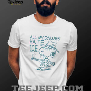 Snoopy and Woodstock All My Dawgs Hate ICE shirt