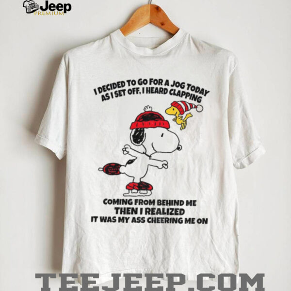 Snoopy and Woodstock I decided to go for a jog today as I set off I heard clapping Christmas shirt