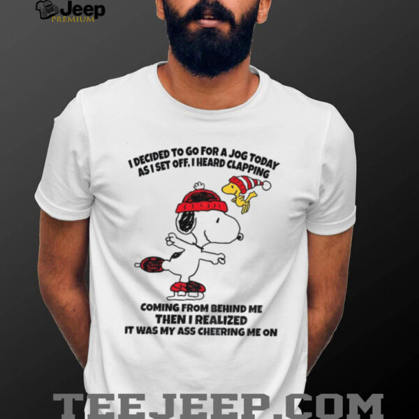 Snoopy and Woodstock I decided to go for a jog today as I set off I heard clapping Christmas shirt