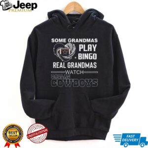 Some Grandmas Play Bingo Real Grandmas Watch Dallas Cowboys Diamond Heart 2025 T shirt