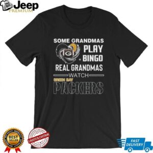 Some Grandmas Play Bingo Real Grandmas Watch Green Bay Packers Diamond Heart 2025 T shirt
