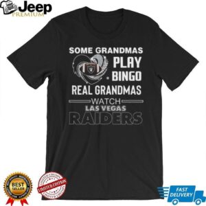 Some Grandmas Play Bingo Real Grandmas Watch Las Vegas Raiders Diamond Heart 2025 T shirt