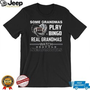 Some Grandmas Play Bingo Real Grandmas Watch Seattle Seahawks Diamond Heart 2025 T shirt
