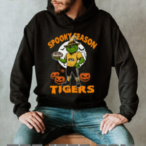 Spooky Season Missouri Tigers Tee – Grinch NCAA Football Shirt – Personalized Halloween Fan Gear with Custom Name