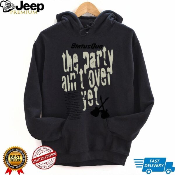 Status Quo Merch The Party Ain’t Over Tracklisting TeeShirt