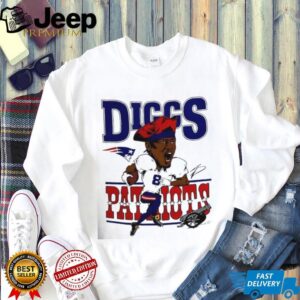 Stefon Diggs New England Patriots baseball caricature 2025 signature shirt
