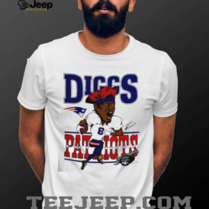 Stefon Diggs New England Patriots baseball caricature 2025 signature shirt
