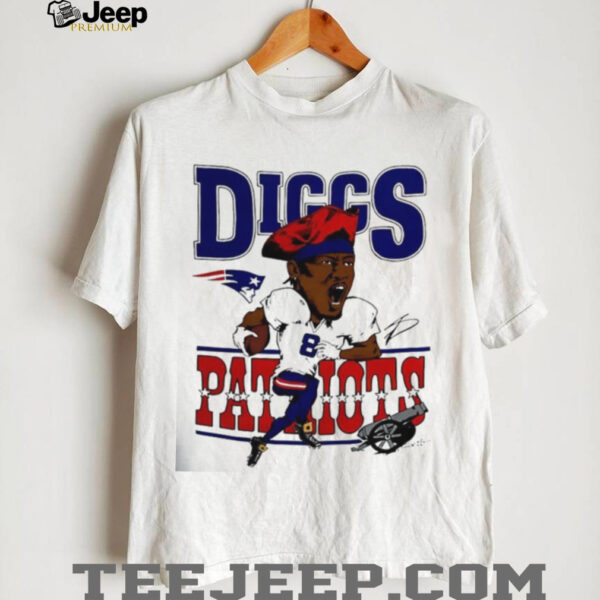 Stefon Diggs New England Patriots baseball caricature 2025 signature shirt