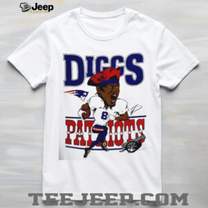 Stefon Diggs New England Patriots baseball caricature 2025 signature shirt