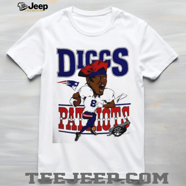 Stefon Diggs New England Patriots baseball caricature 2025 signature shirt