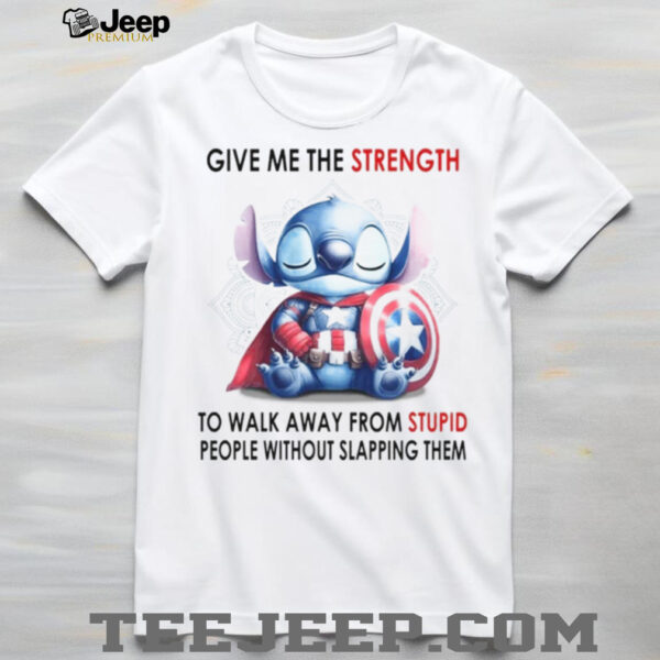 Stitch Walk Away From Stupid People Funny Alien Superhero Costume T Shirt